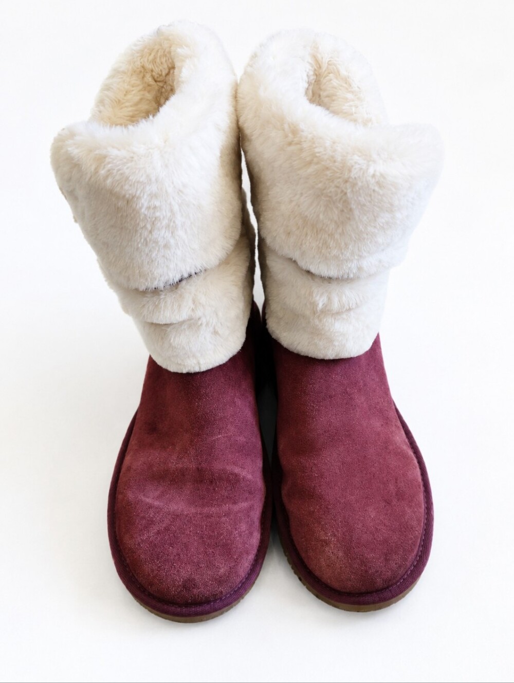 Koolaburra by‎ UGG Burgundy Faux Fur Winter Boots Women's Size 7